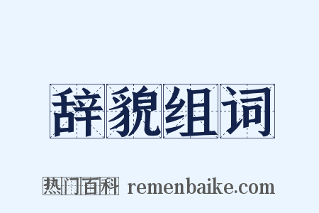 辞貌组词是什么意思的图片